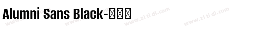 Alumni Sans Black字体转换